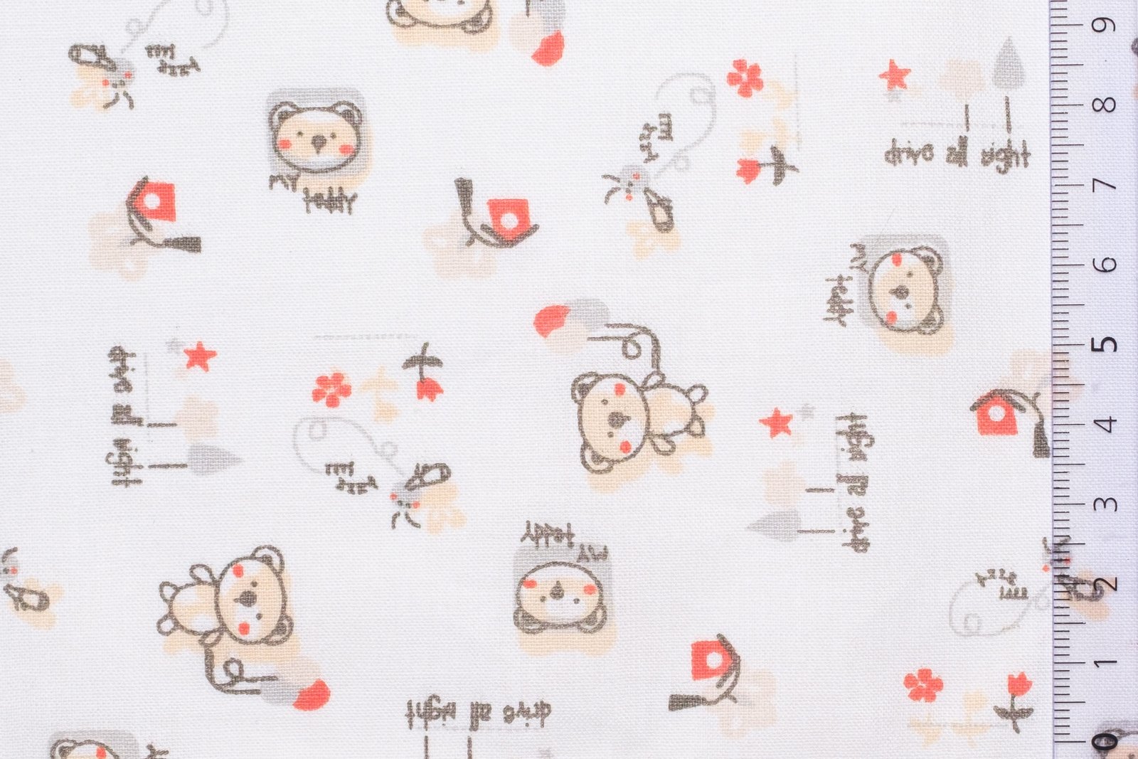 08SENTED000WHIxxxCOT[SHEET TEDDIES](WHITE)F